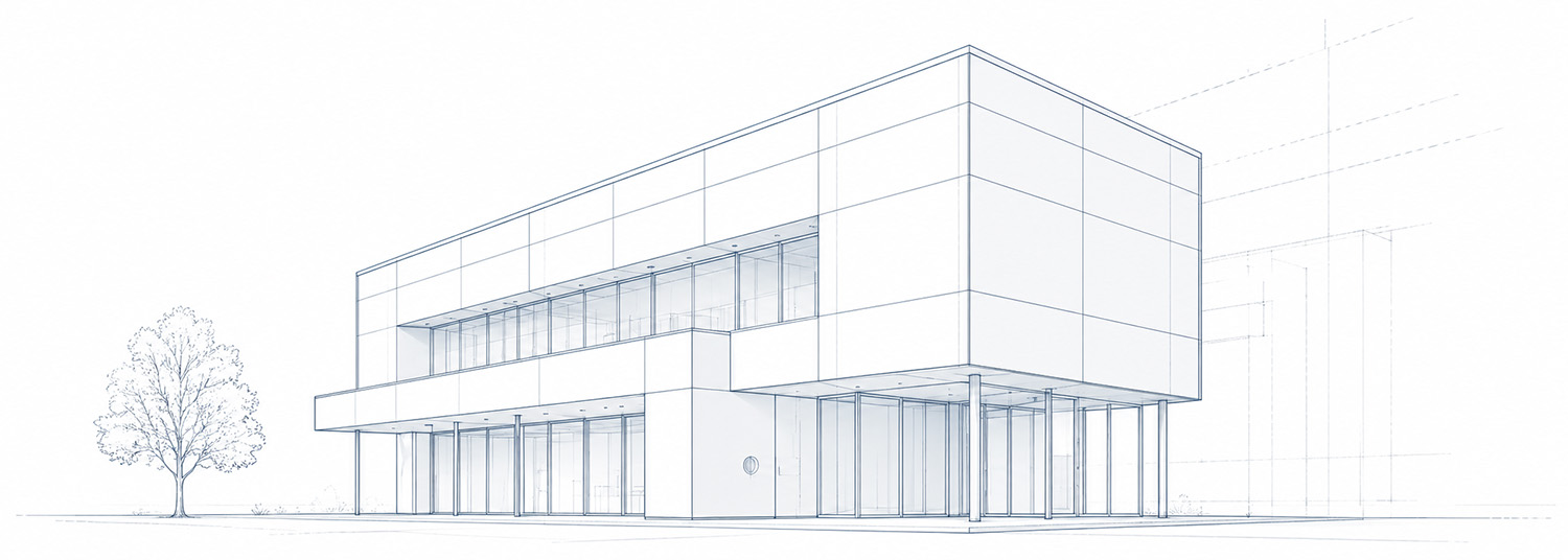 Modern architectural sketch